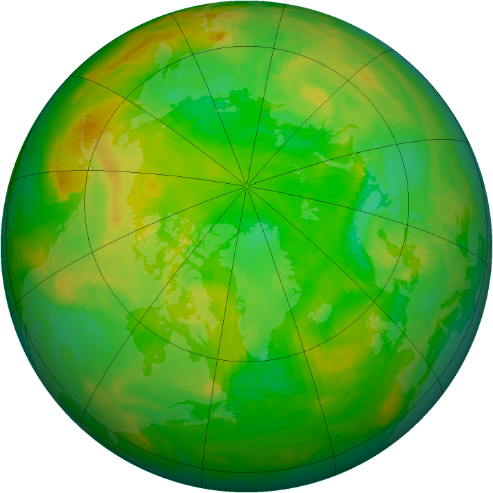 Arctic ozone map for 01 July 1981